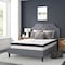 Flash Furniture Full Size Lt Gray Fabric Platform Bed w/ Mattress SL-BM10-10-GG - alternate 1